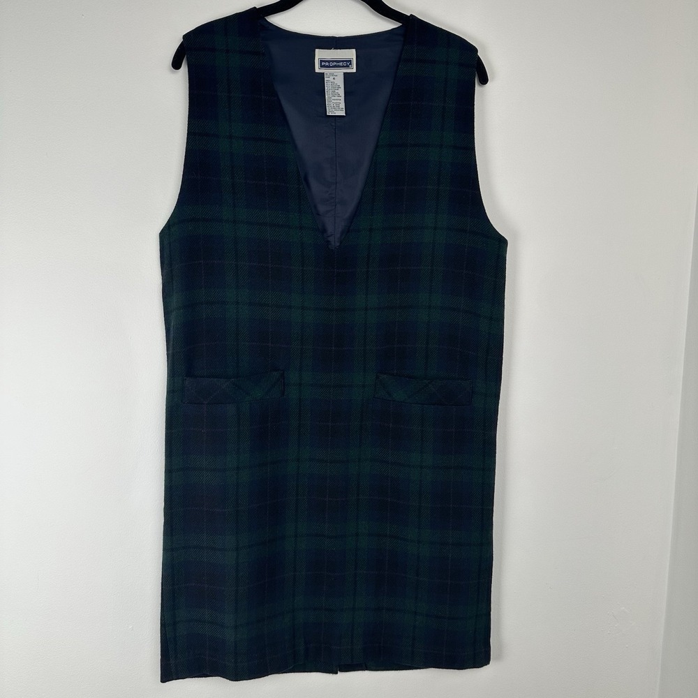 Prophecy Jumper Dress Size 6 Tartan Plaid Wool Pockets‎ Irish Scottish Heritage